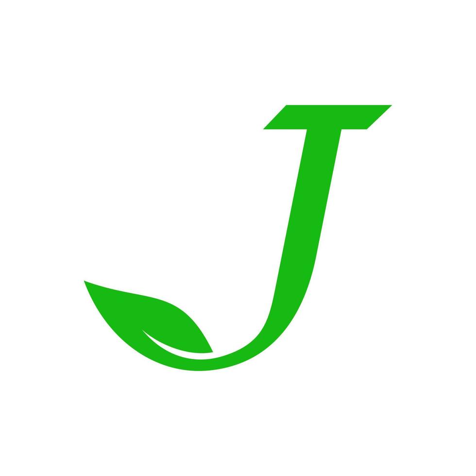 logotipo inicial da folha j vetor