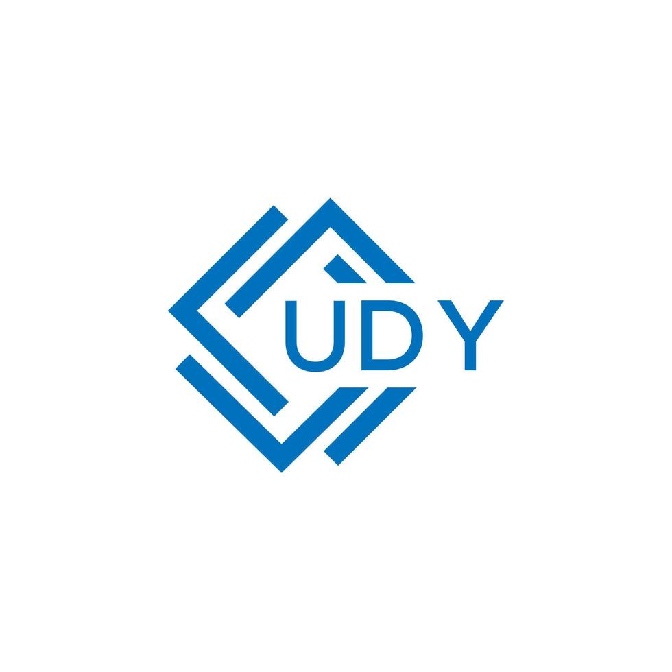 udy tecnologia carta logotipo Projeto em branco fundo. udy criativo iniciais tecnologia carta logotipo conceito. udy tecnologia carta Projeto. vetor