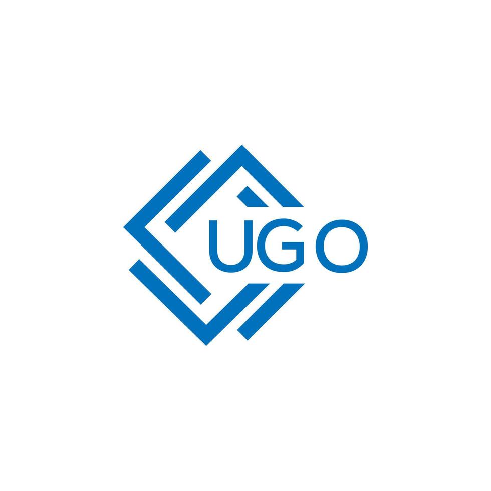 ugo tecnologia carta logotipo Projeto em branco fundo. ugo criativo iniciais tecnologia carta logotipo conceito. ugo tecnologia carta Projeto. vetor