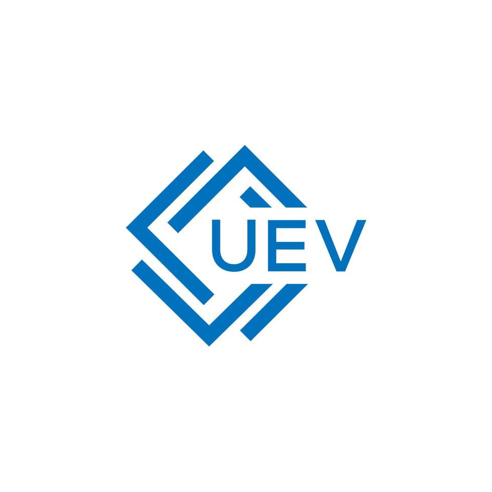 UEV tecnologia carta logotipo Projeto em branco fundo. UEV criativo iniciais tecnologia carta logotipo conceito. UEV tecnologia carta Projeto. vetor