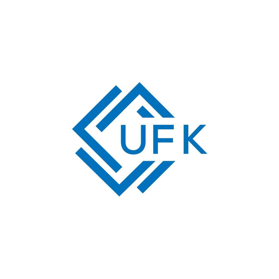 ufk tecnologia carta logotipo Projeto em branco fundo. ufk criativo iniciais tecnologia carta logotipo conceito. ufk tecnologia carta Projeto. vetor
