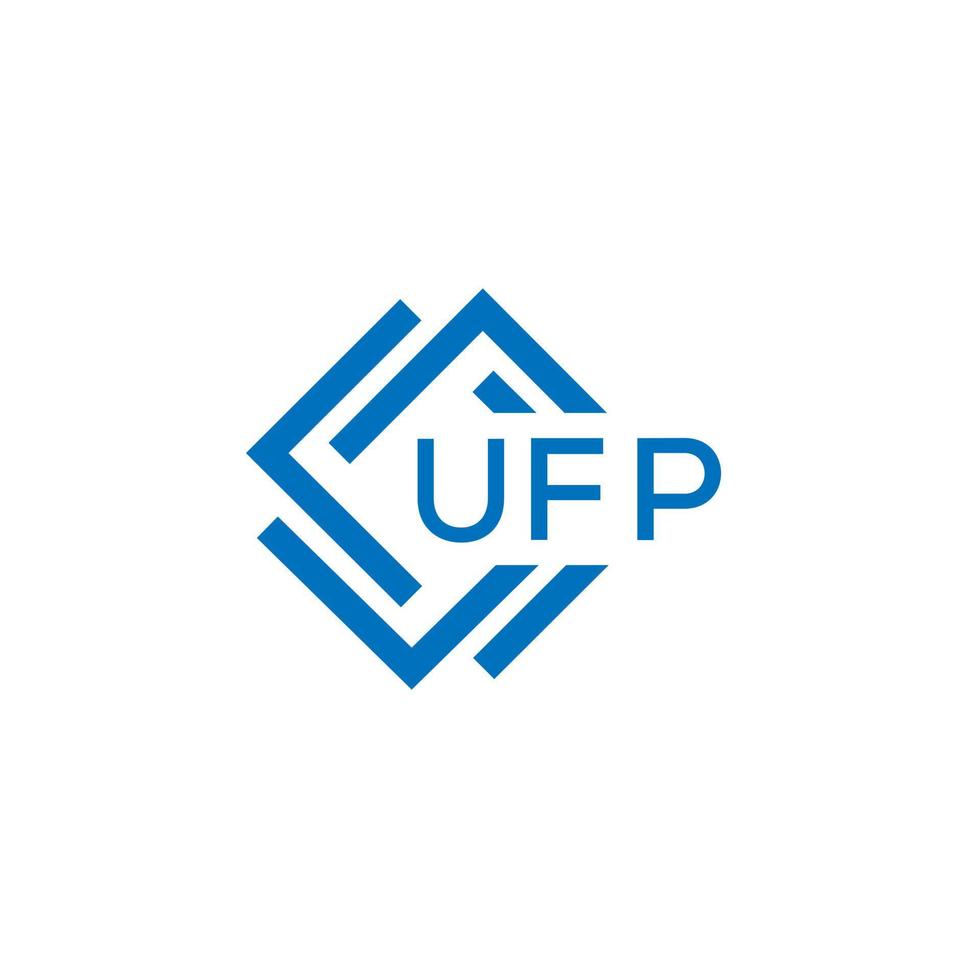 ufp tecnologia carta logotipo Projeto em branco fundo. ufp criativo iniciais tecnologia carta logotipo conceito. ufp tecnologia carta Projeto. vetor