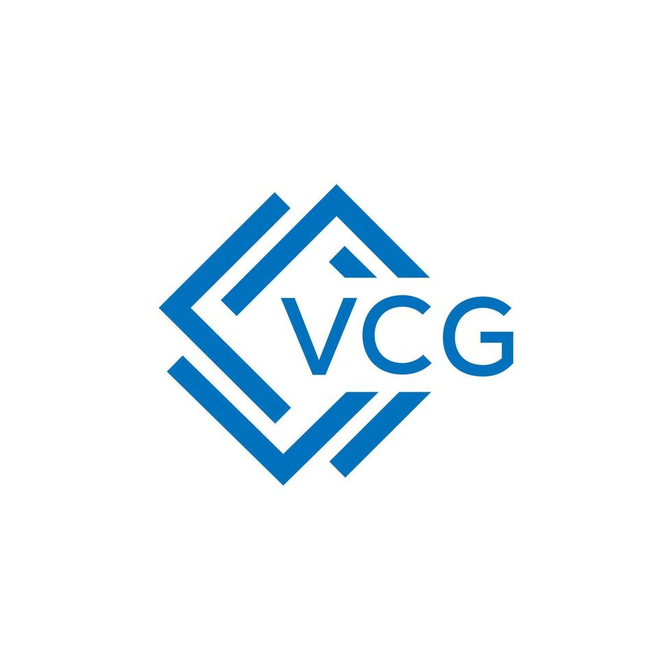 vcg tecnologia carta logotipo Projeto em branco fundo. vcg criativo iniciais tecnologia carta logotipo conceito. vcg tecnologia carta Projeto. vetor