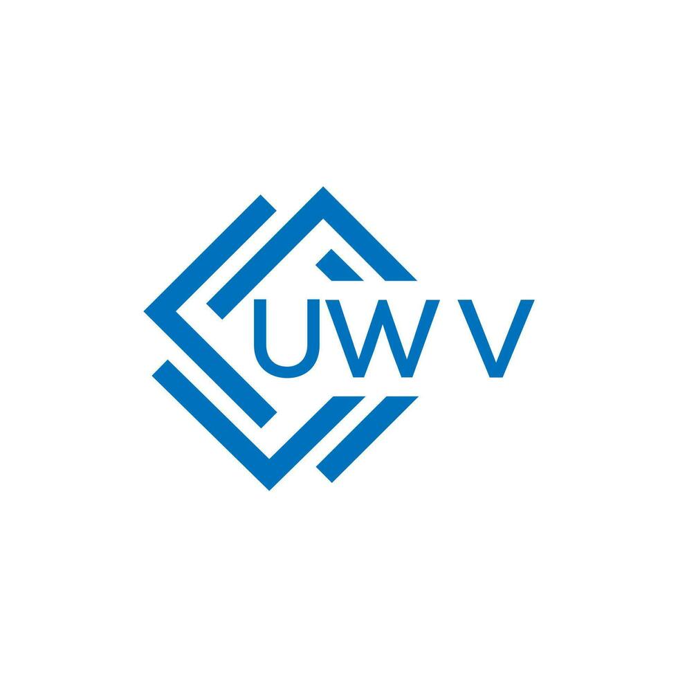 uwv tecnologia carta logotipo Projeto em branco fundo. uwv criativo iniciais tecnologia carta logotipo conceito. uwv tecnologia carta Projeto. vetor