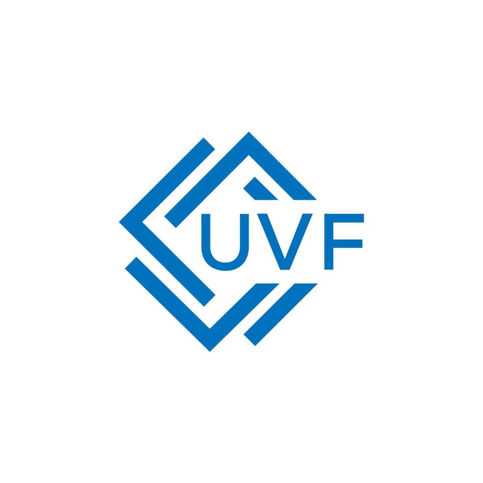 uvf tecnologia carta logotipo Projeto em branco fundo. uvf criativo iniciais tecnologia carta logotipo conceito. uvf tecnologia carta Projeto. vetor