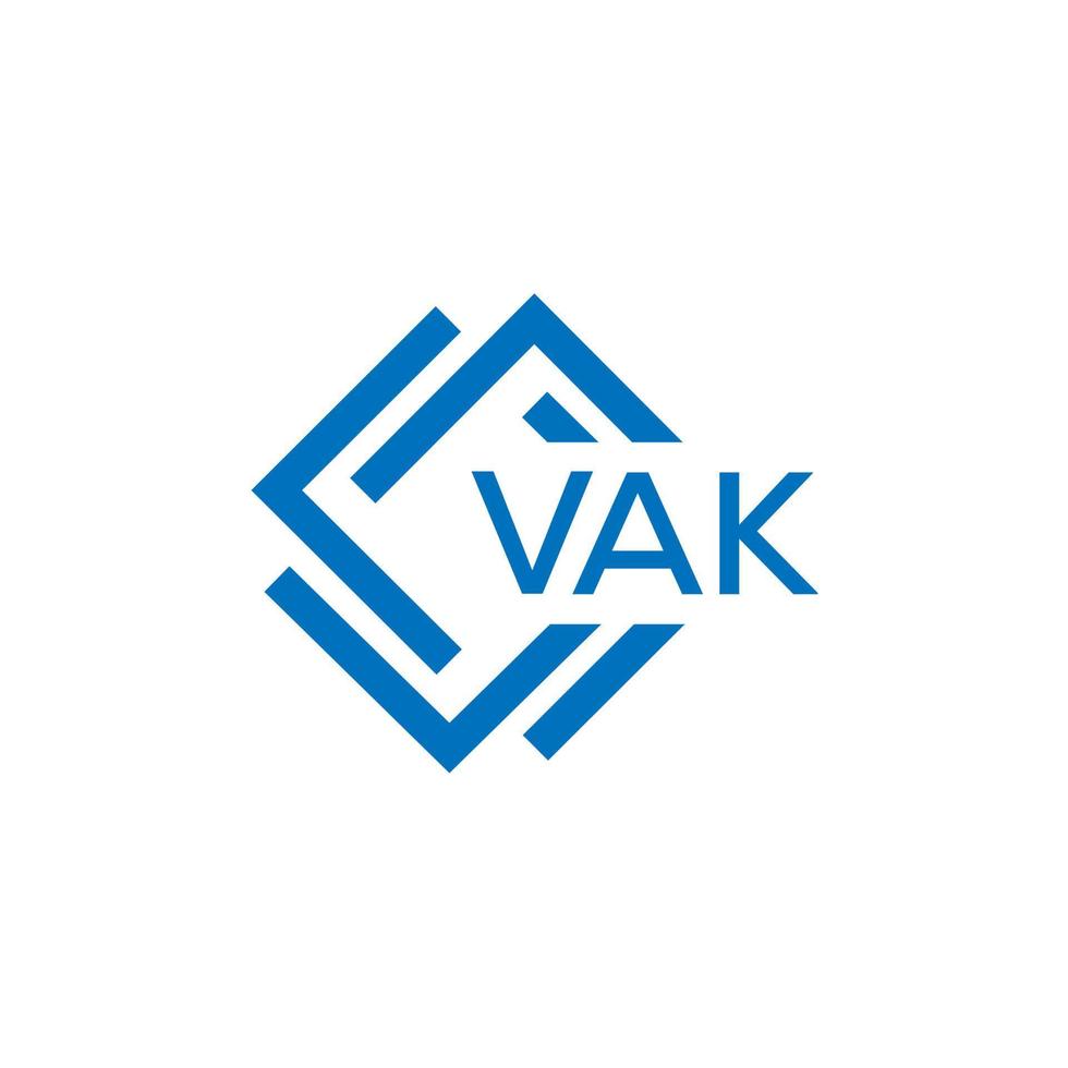 vak tecnologia carta logotipo Projeto em branco fundo. vak criativo iniciais tecnologia carta logotipo conceito. vak tecnologia carta Projeto. vetor