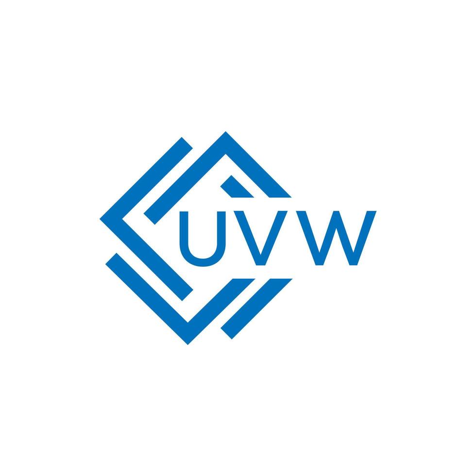 uvw tecnologia carta logotipo Projeto em branco fundo. uvw criativo iniciais tecnologia carta logotipo conceito. uvw tecnologia carta Projeto. vetor