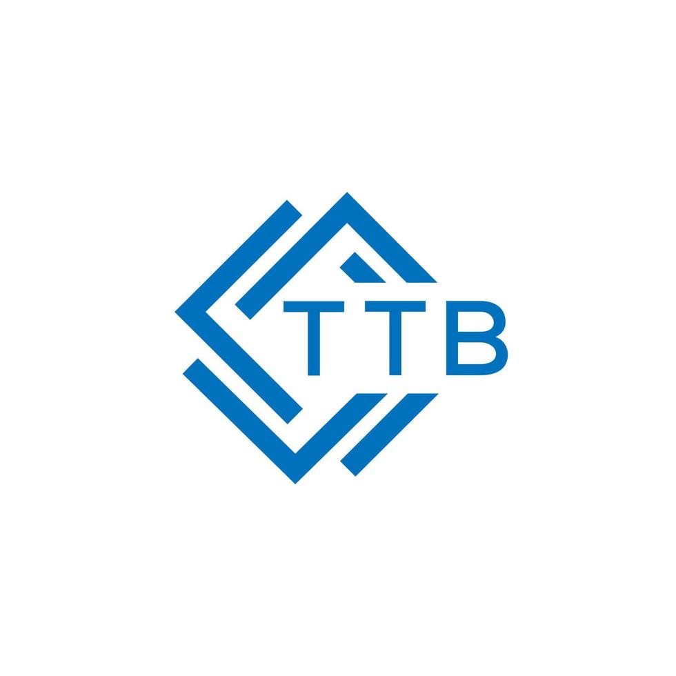 ttb tecnologia carta logotipo Projeto em branco fundo. ttb criativo iniciais tecnologia carta logotipo conceito. ttb tecnologia carta Projeto. vetor