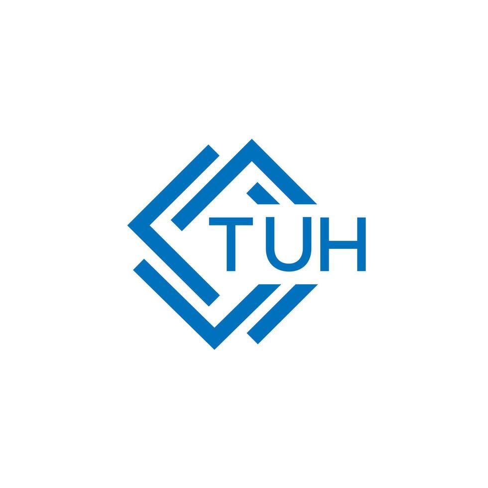 tuh tecnologia carta logotipo Projeto em branco fundo. tuh criativo iniciais tecnologia carta logotipo conceito. tuh tecnologia carta Projeto. vetor