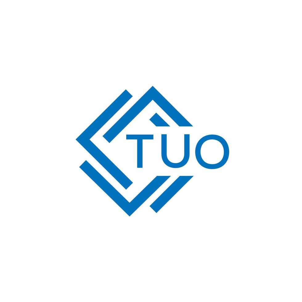 tuo tecnologia carta logotipo Projeto em branco fundo. tuo criativo iniciais tecnologia carta logotipo conceito. tuo tecnologia carta Projeto. vetor