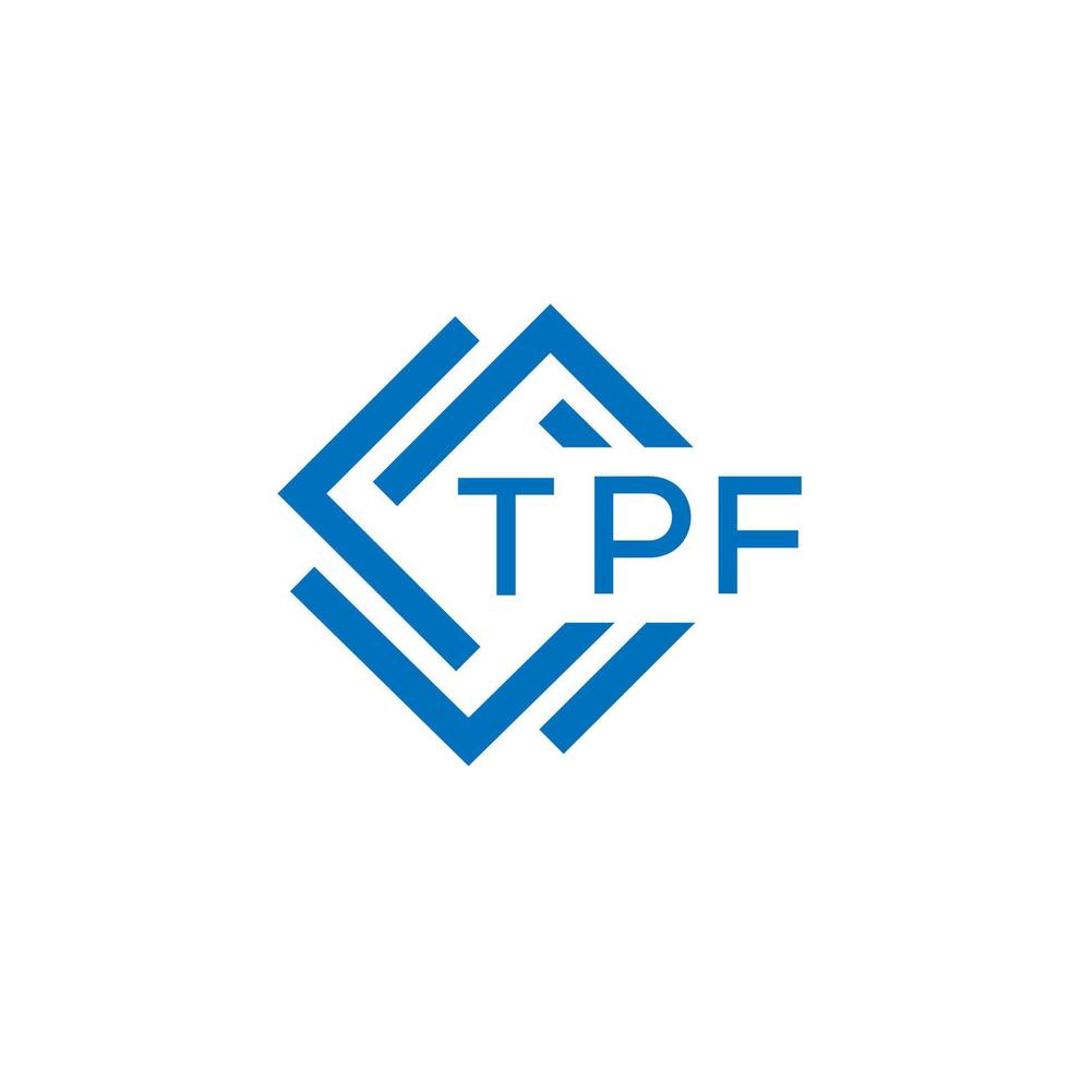 tpf tecnologia carta logotipo Projeto em branco fundo. tpf criativo iniciais tecnologia carta logotipo conceito. tpf tecnologia carta Projeto. vetor