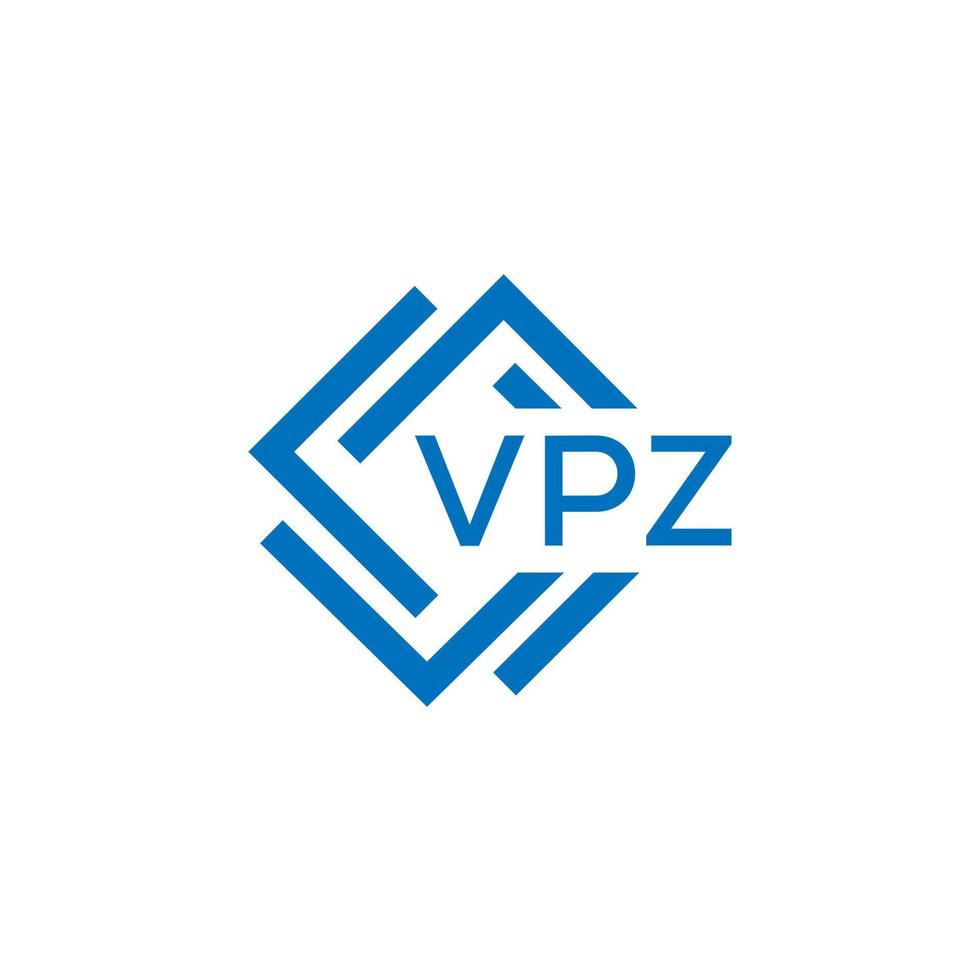 vpz tecnologia carta logotipo Projeto em branco fundo. vpz criativo iniciais tecnologia carta logotipo conceito. vpz tecnologia carta Projeto. vetor