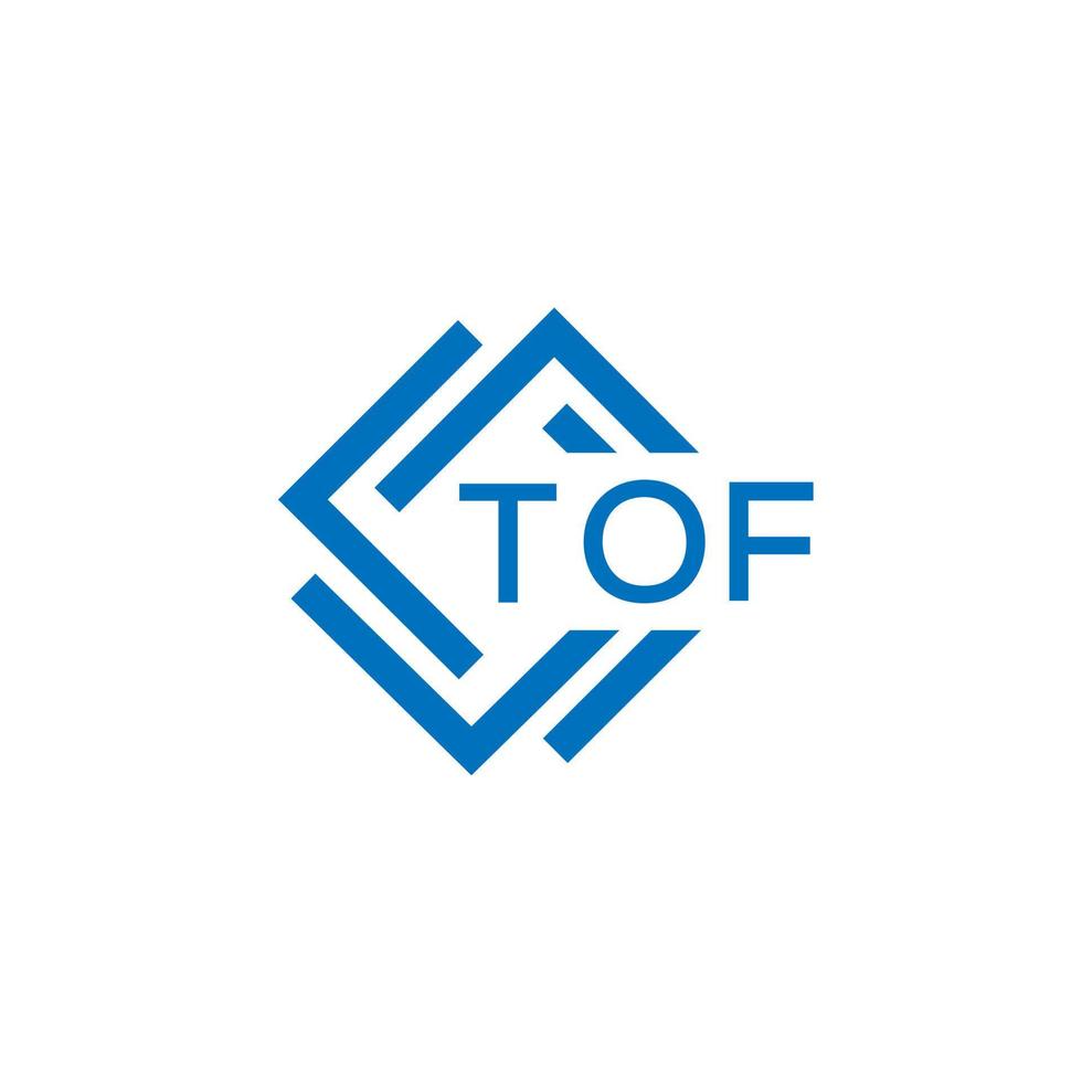 tof tecnologia carta logotipo Projeto em branco fundo. tof criativo iniciais tecnologia carta logotipo conceito. tof tecnologia carta Projeto. vetor