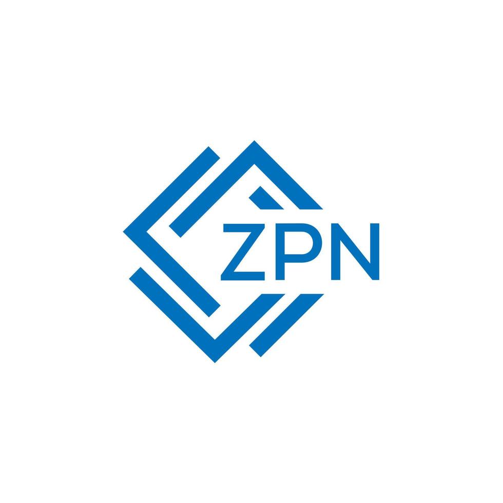 zpn tecnologia carta logotipo Projeto em branco fundo. zpn criativo iniciais tecnologia carta logotipo conceito. zpn tecnologia carta Projeto. vetor