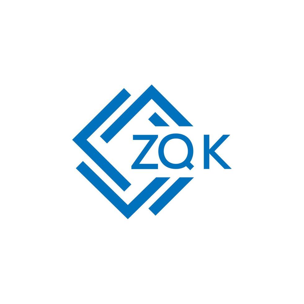 zqk tecnologia carta logotipo Projeto em branco fundo. zqk criativo iniciais tecnologia carta logotipo conceito. zqk tecnologia carta Projeto. vetor