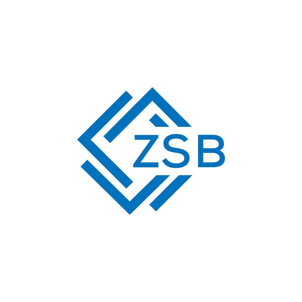 zsb tecnologia carta logotipo Projeto em branco fundo. zsb criativo iniciais tecnologia carta logotipo conceito. zsb tecnologia carta Projeto. vetor