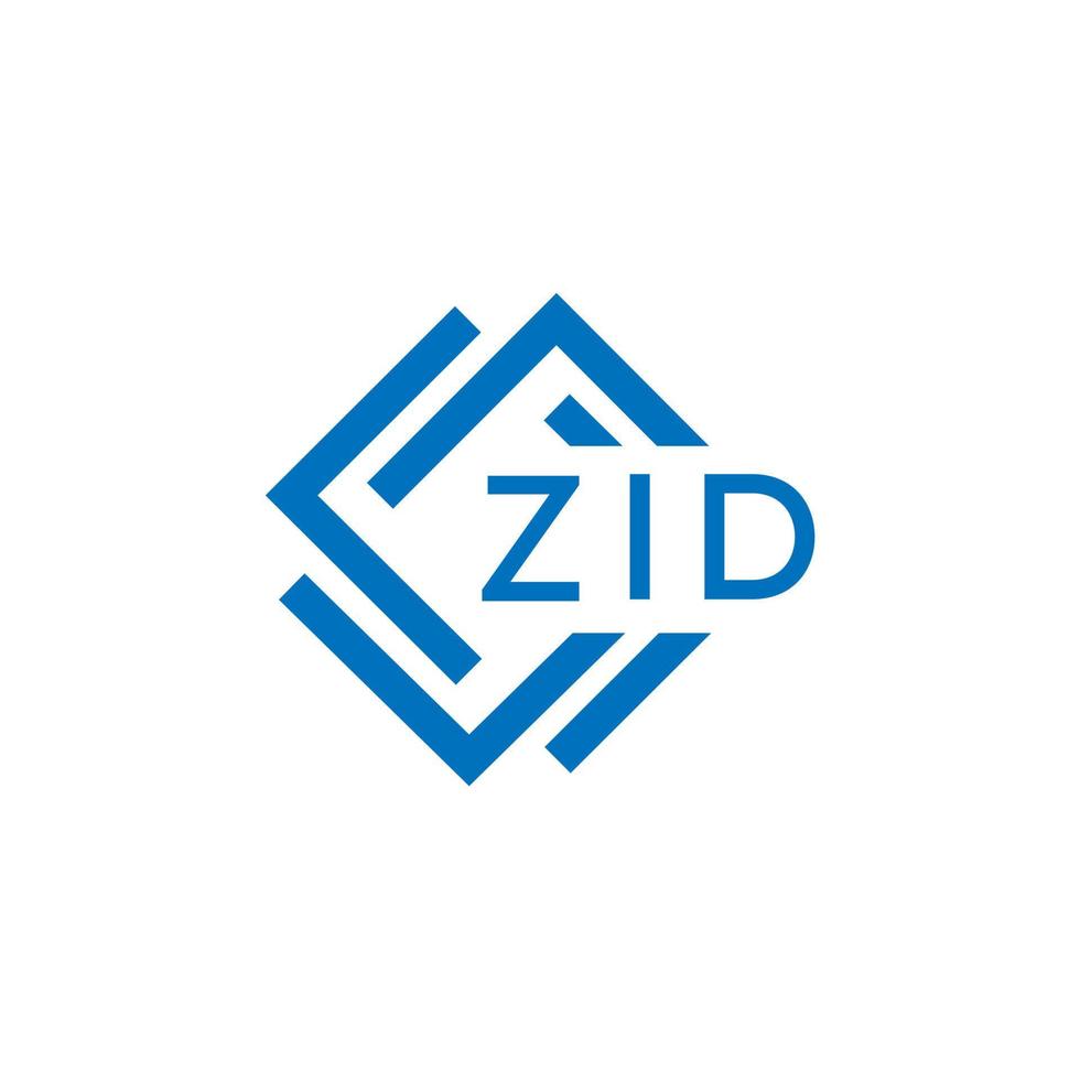 zid tecnologia carta logotipo Projeto em branco fundo. zid criativo iniciais tecnologia carta logotipo conceito. zid tecnologia carta Projeto. vetor