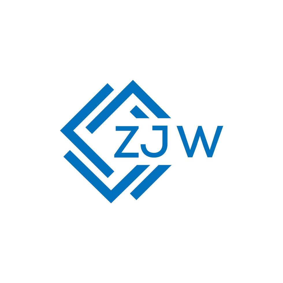 zjw tecnologia carta logotipo Projeto em branco fundo. zjw criativo iniciais tecnologia carta logotipo conceito. zjw tecnologia carta Projeto. vetor