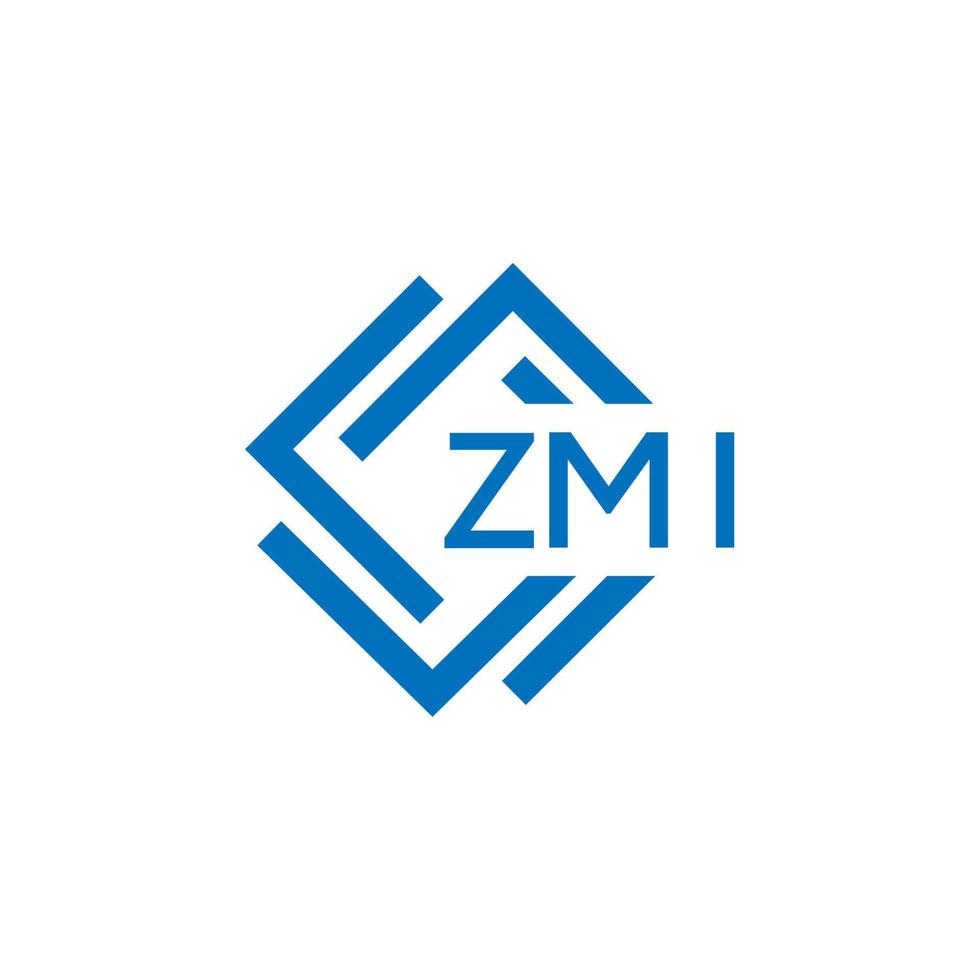 zmi tecnologia carta logotipo Projeto em branco fundo. zmi criativo iniciais tecnologia carta logotipo conceito. zmi tecnologia carta Projeto. vetor