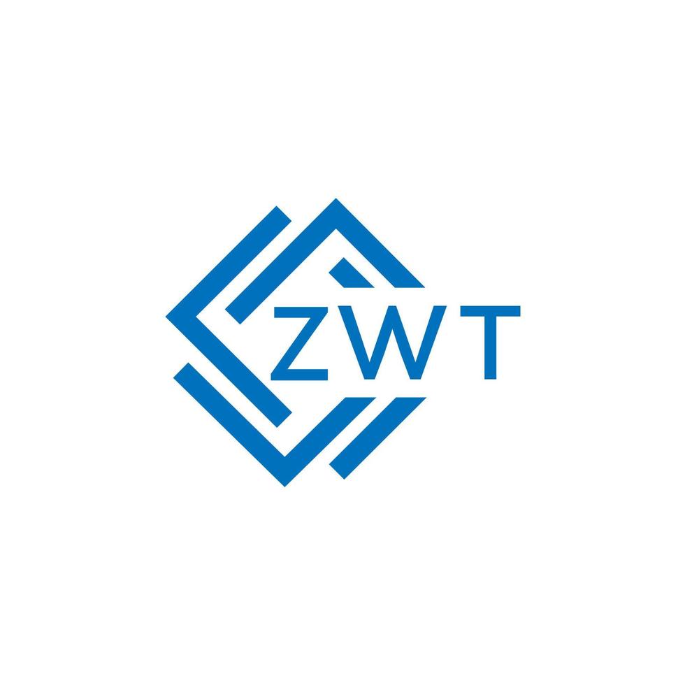 zwt tecnologia carta logotipo Projeto em branco fundo. zwt criativo iniciais tecnologia carta logotipo conceito. zwt tecnologia carta Projeto. vetor