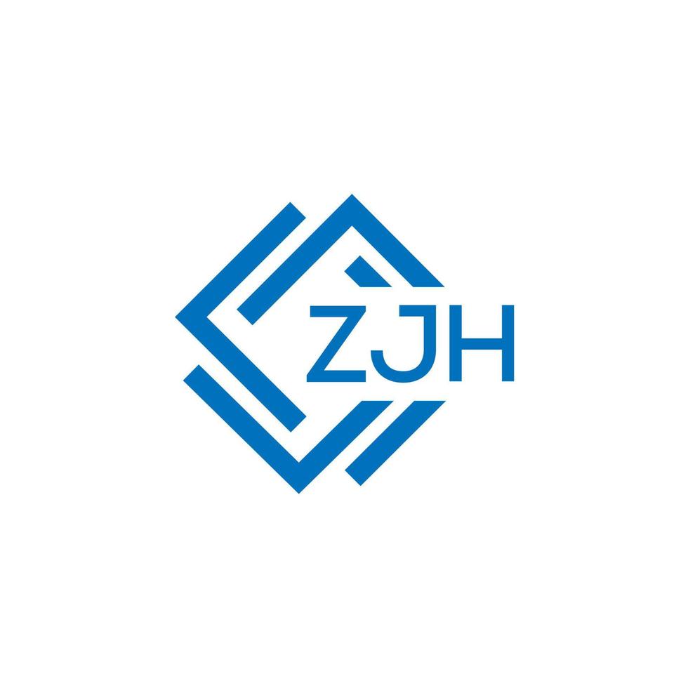 zjh tecnologia carta logotipo Projeto em branco fundo. zjh criativo iniciais tecnologia carta logotipo conceito. zjh tecnologia carta Projeto. vetor