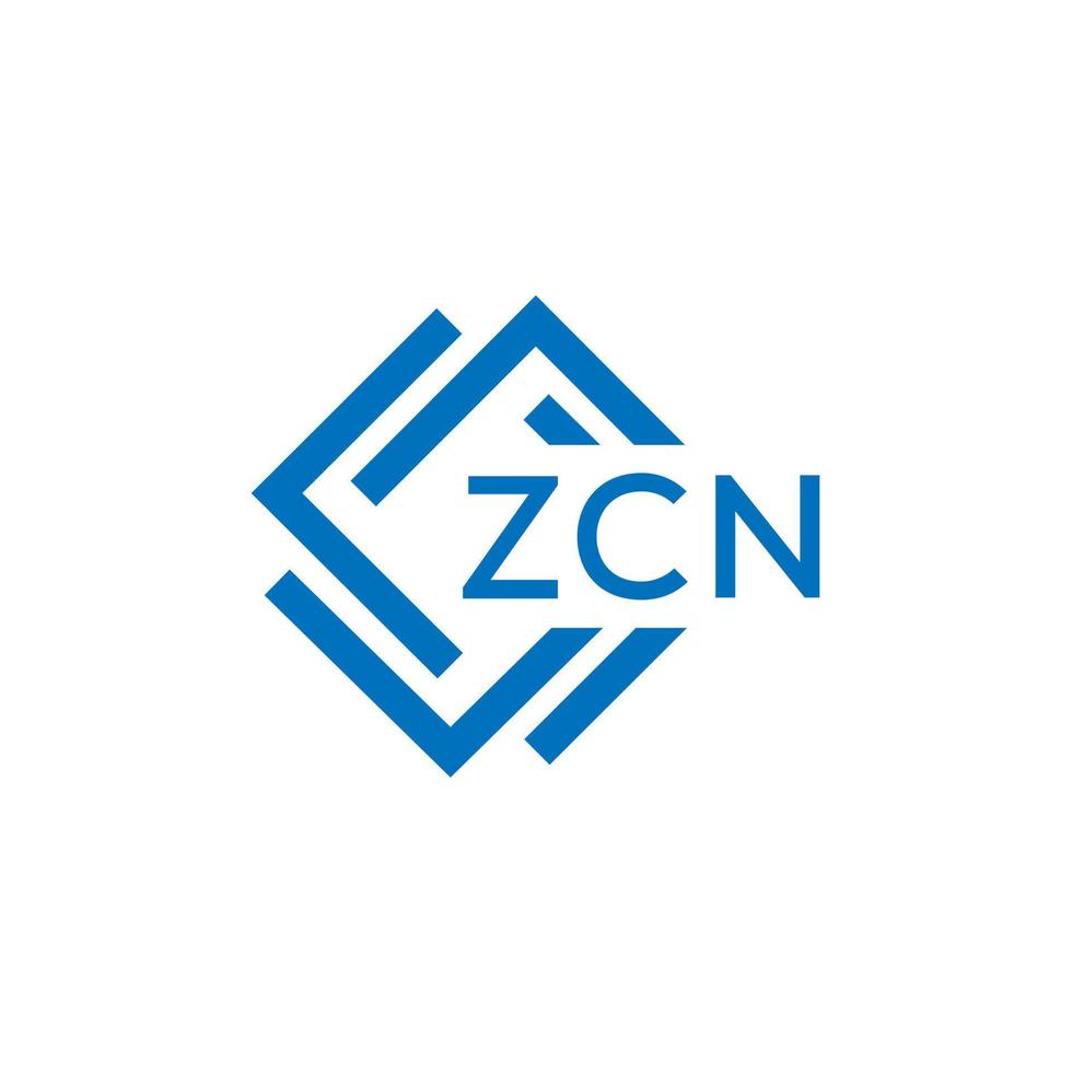 zcn tecnologia carta logotipo Projeto em branco fundo. zcn criativo iniciais tecnologia carta logotipo conceito. zcn tecnologia carta Projeto. vetor