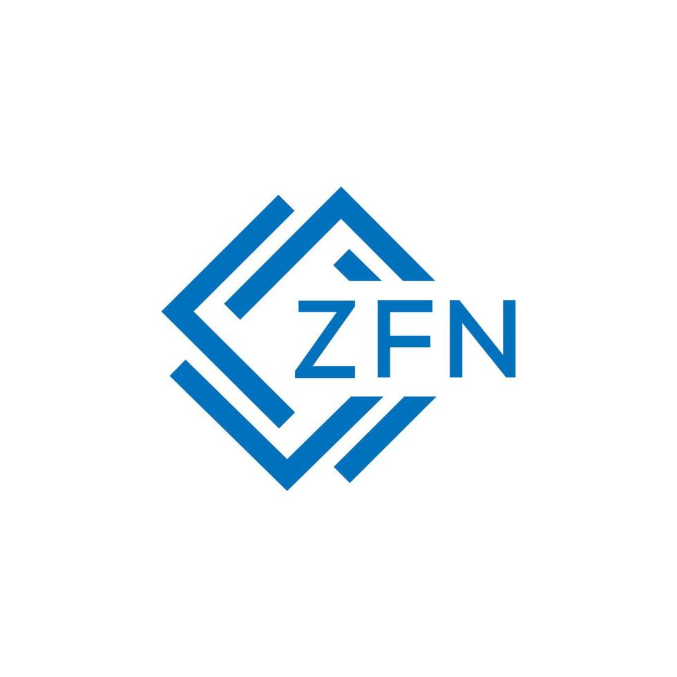 zfn tecnologia carta logotipo Projeto em branco fundo. zfn criativo iniciais tecnologia carta logotipo conceito. zfn tecnologia carta Projeto. vetor