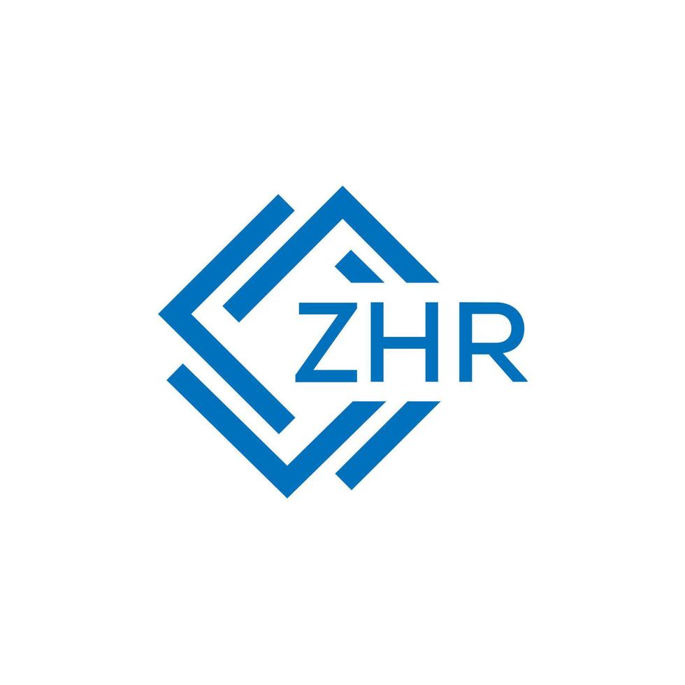 zhr tecnologia carta logotipo Projeto em branco fundo. zhr criativo iniciais tecnologia carta logotipo conceito. zhr tecnologia carta Projeto. vetor