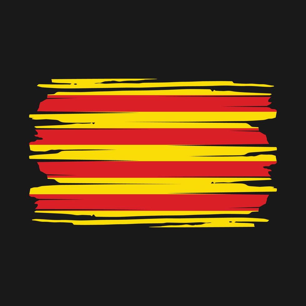 vetor de pincel de bandeira da catalunha