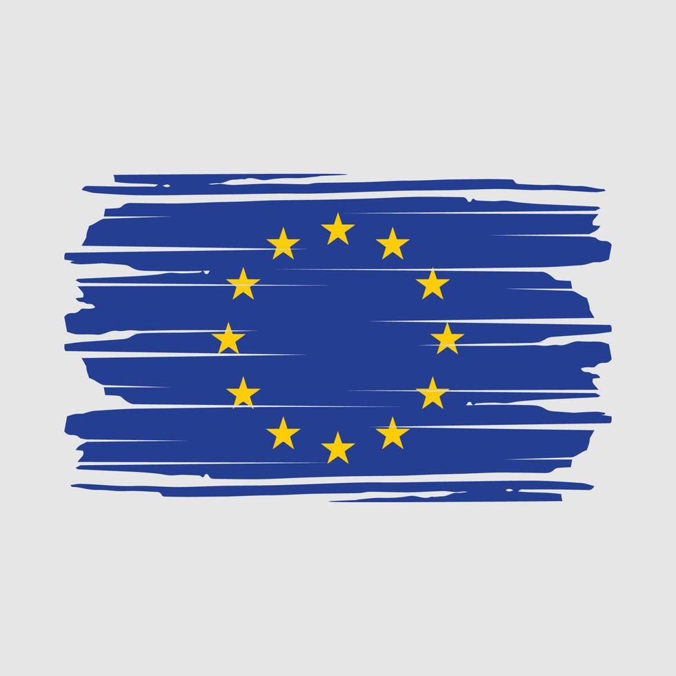 vetor de pincel de bandeira europeia