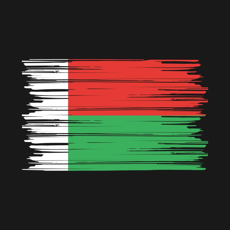 escova de bandeira de madagascar vetor