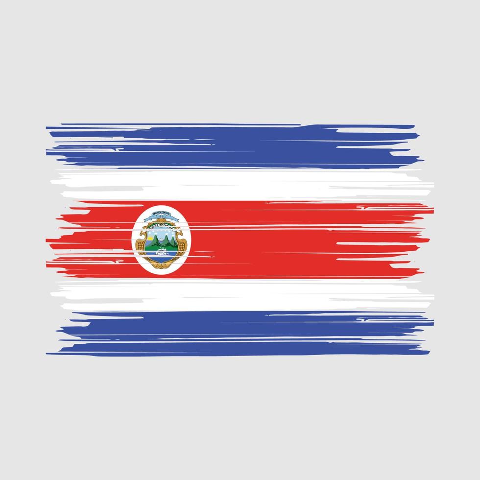 escova de bandeira da costa rica vetor