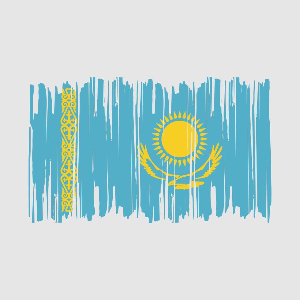 ilustração vetorial de pincel de bandeira do Cazaquistão vetor