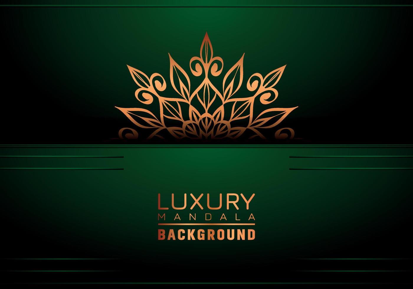 design de fundo ornamental de mandala de luxo com estilo de padrão arabesco dourado. ornamento de mandala decorativo para impressão, folheto, banner, capa, cartaz, cartão de convite. vetor