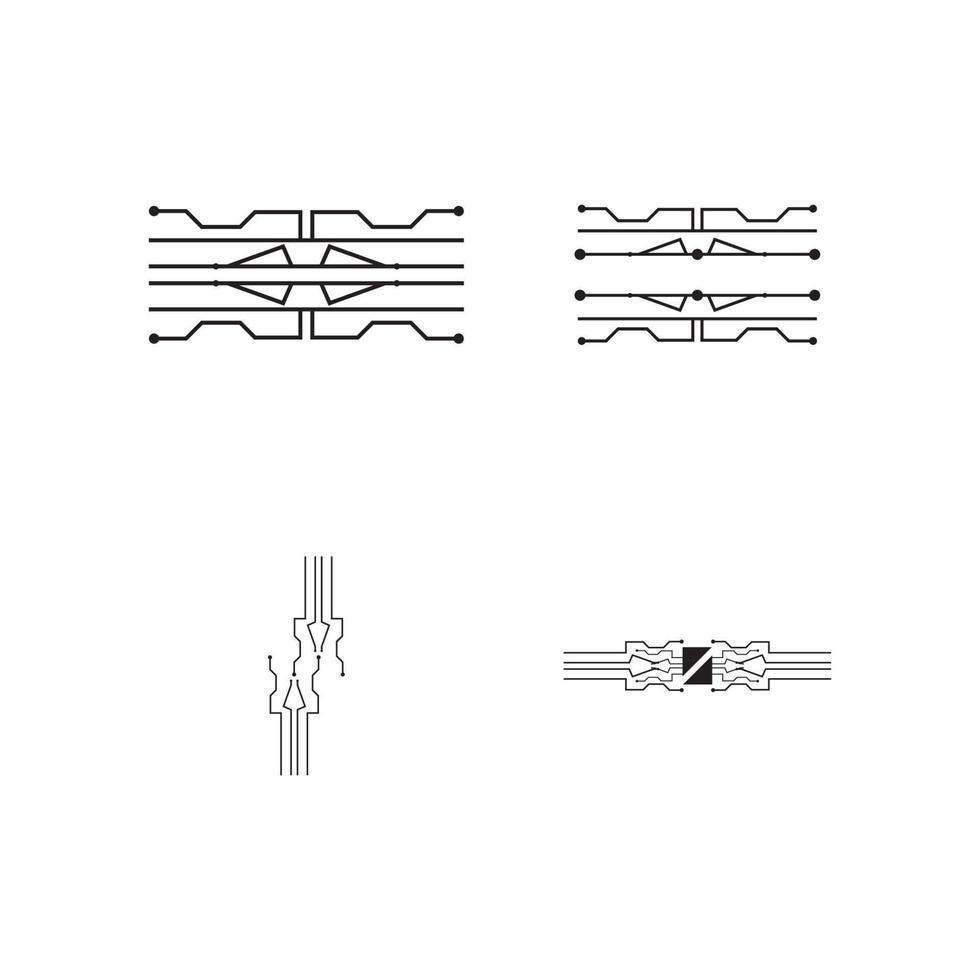 vetor de modelo de logotipo de circuito