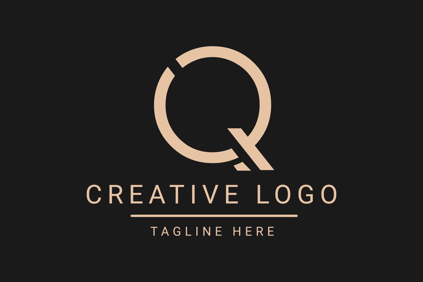 moderno criativo carta q vetor logotipo Projeto. minimalista plano linha logotipo Projeto modelo. monograma logotipo Projeto.