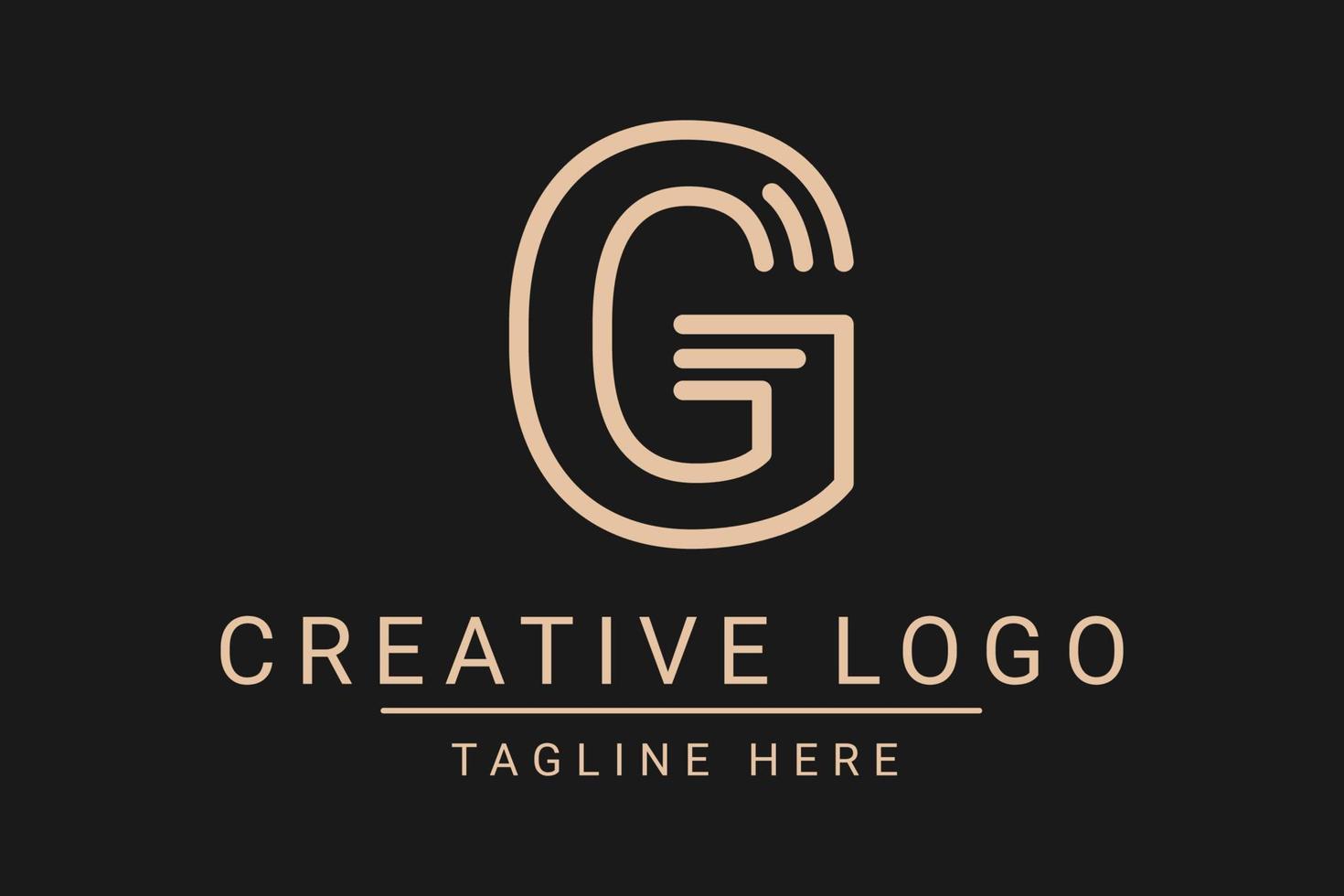 moderno criativo carta g vetor logotipo Projeto. minimalista plano linha logotipo Projeto modelo. monograma logotipo Projeto.