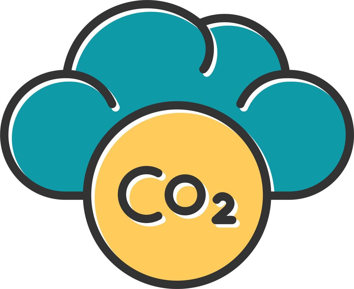 ícone de vetor de co2