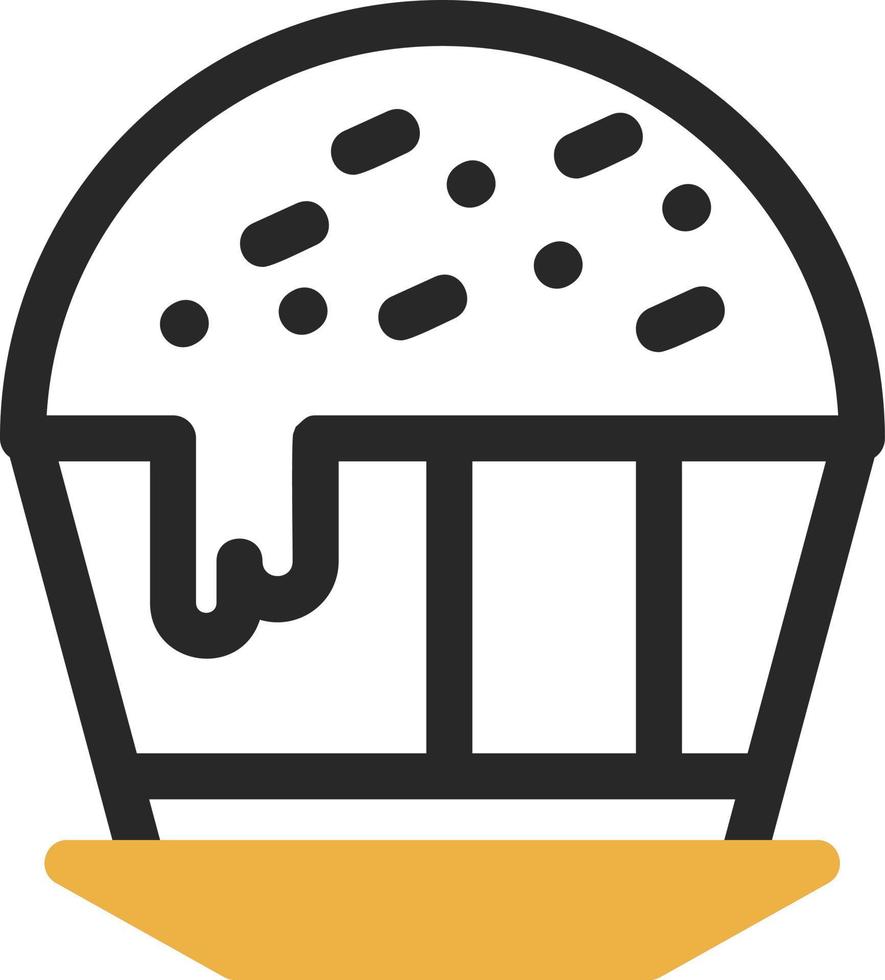 design de ícone de vetor de cupcake de chocolate
