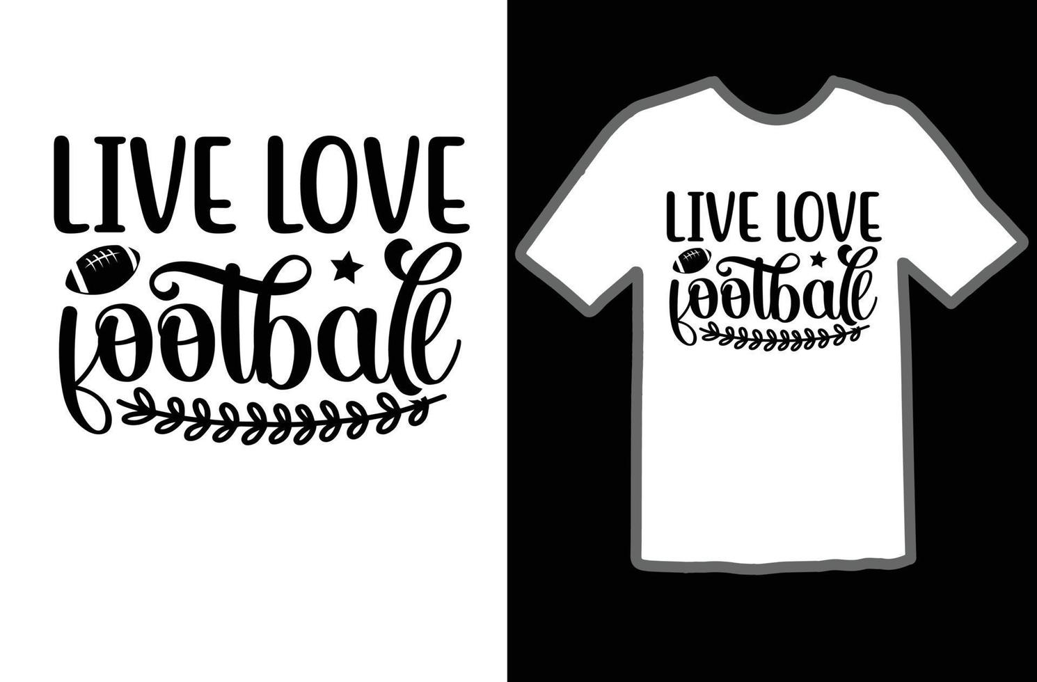 viver amor futebol SVG t camisa Projeto vetor