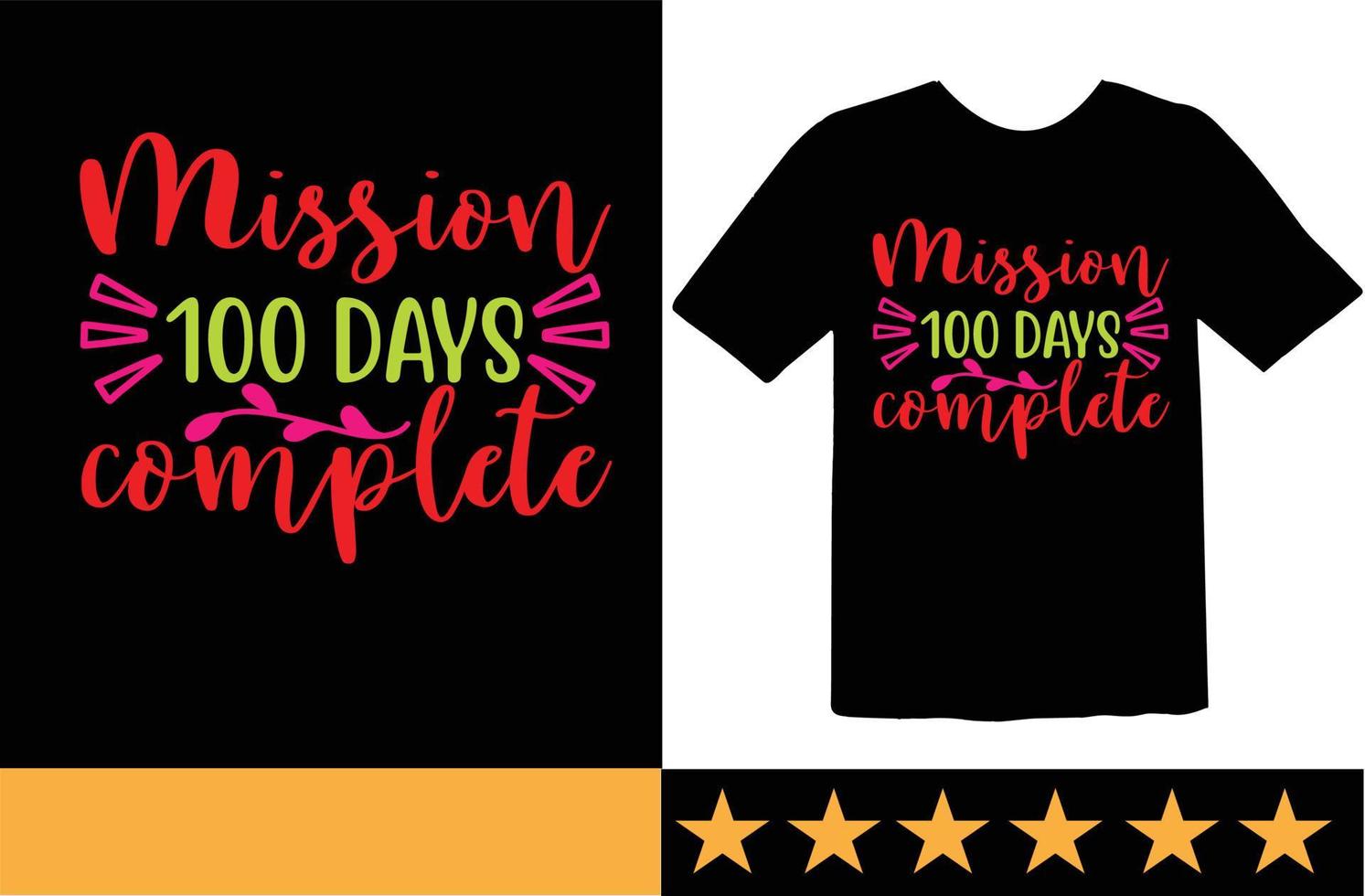 100 dia do escola SVG t camisa Projeto vetor