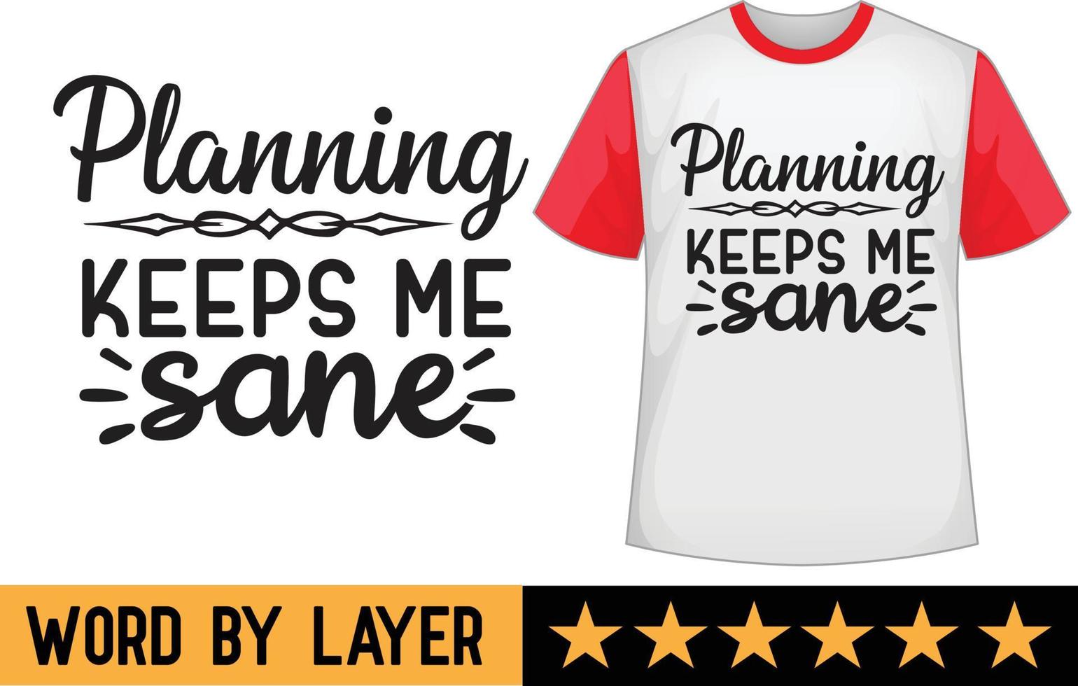 planejador SVG t camisa Projeto vetor