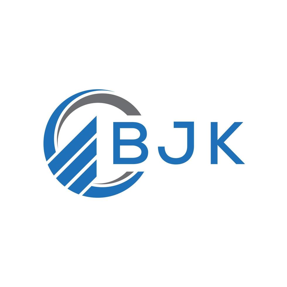 bjk plano contabilidade logotipo Projeto em branco fundo. bjk criativo iniciais crescimento gráfico carta logotipo conceito. bjk o negócio finança logotipo Projeto. vetor