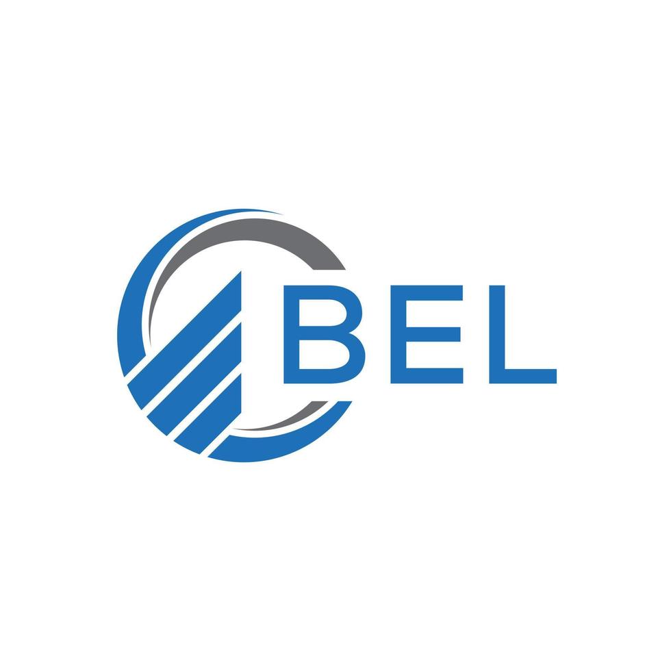 bel plano contabilidade logotipo Projeto em branco fundo. bel criativo iniciais crescimento gráfico carta logotipo conceito. bel o negócio finança logotipo Projeto. vetor