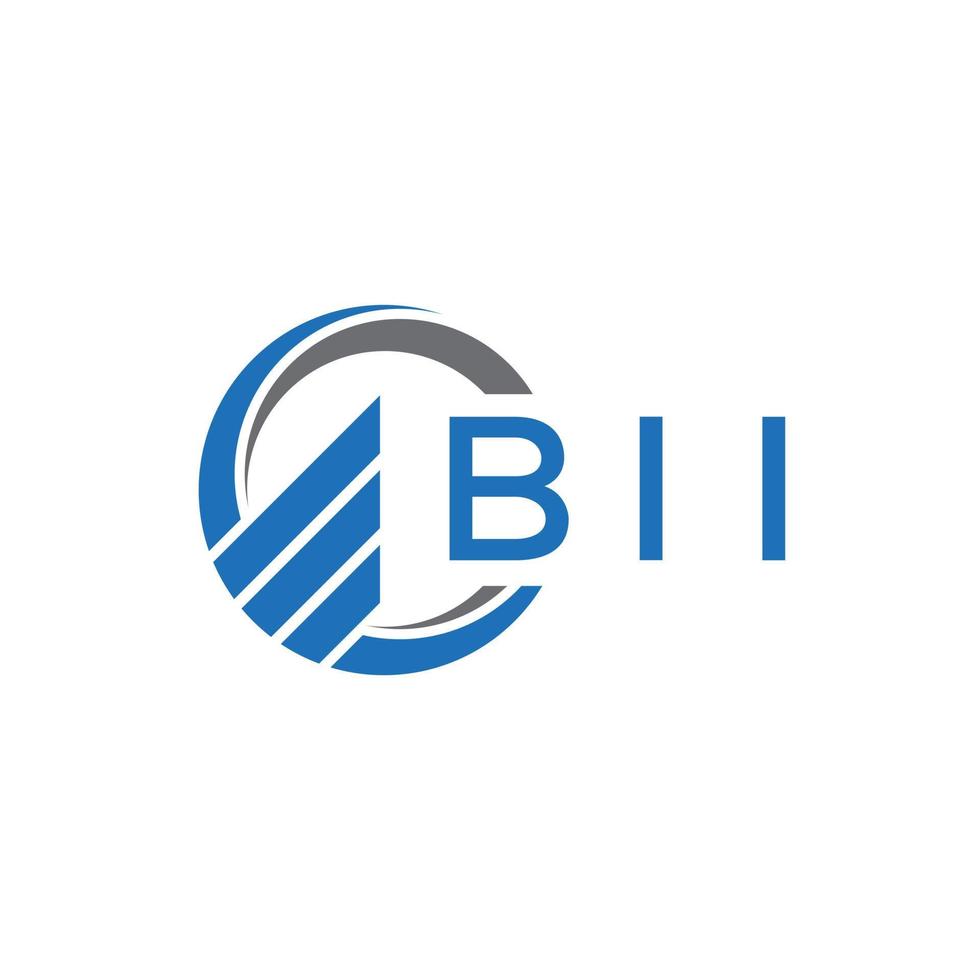 bii plano contabilidade logotipo Projeto em branco fundo. bii criativo iniciais crescimento gráfico carta logotipo conceito. bii o negócio finança logotipo Projeto. vetor