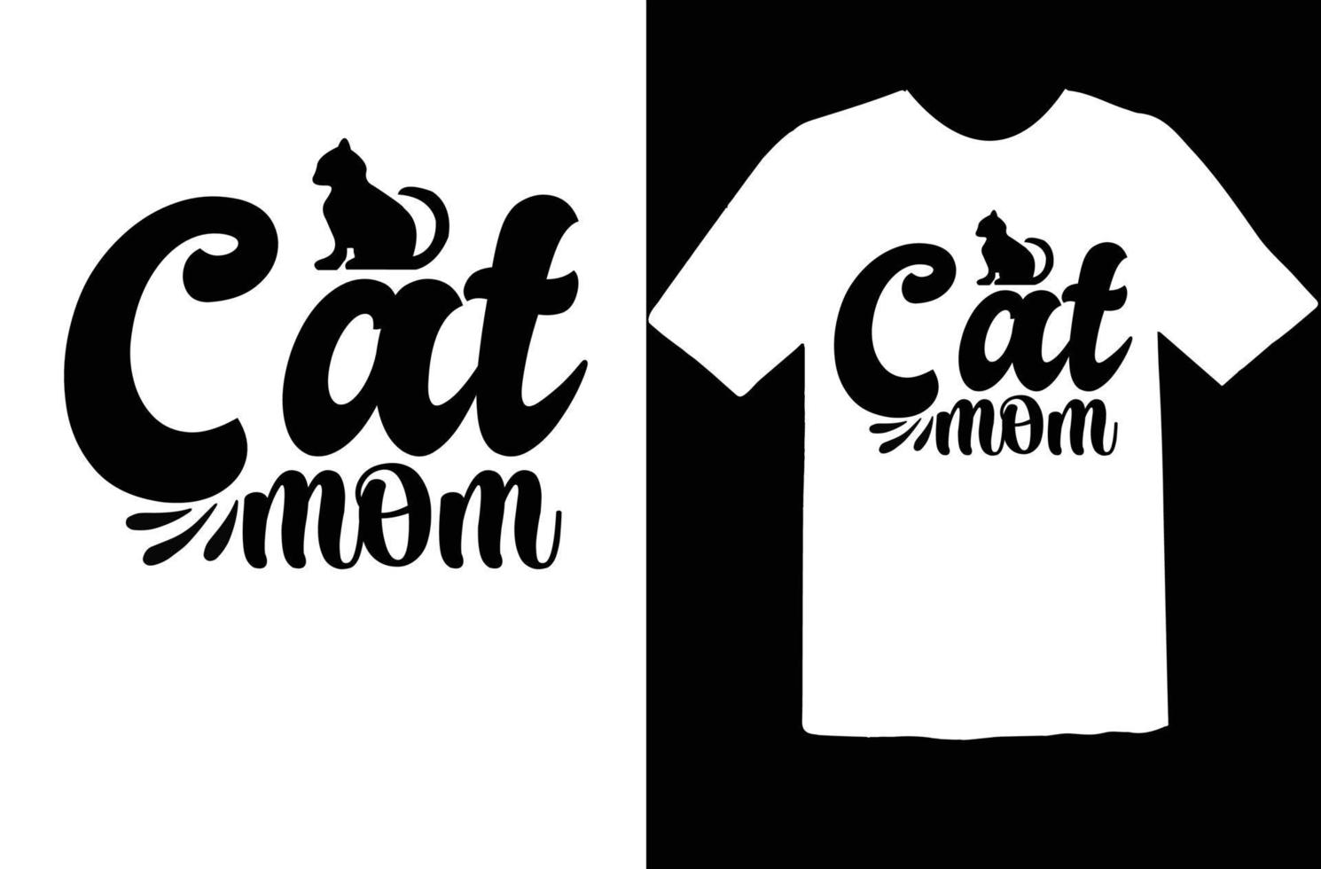 design de camiseta svg de gato vetor