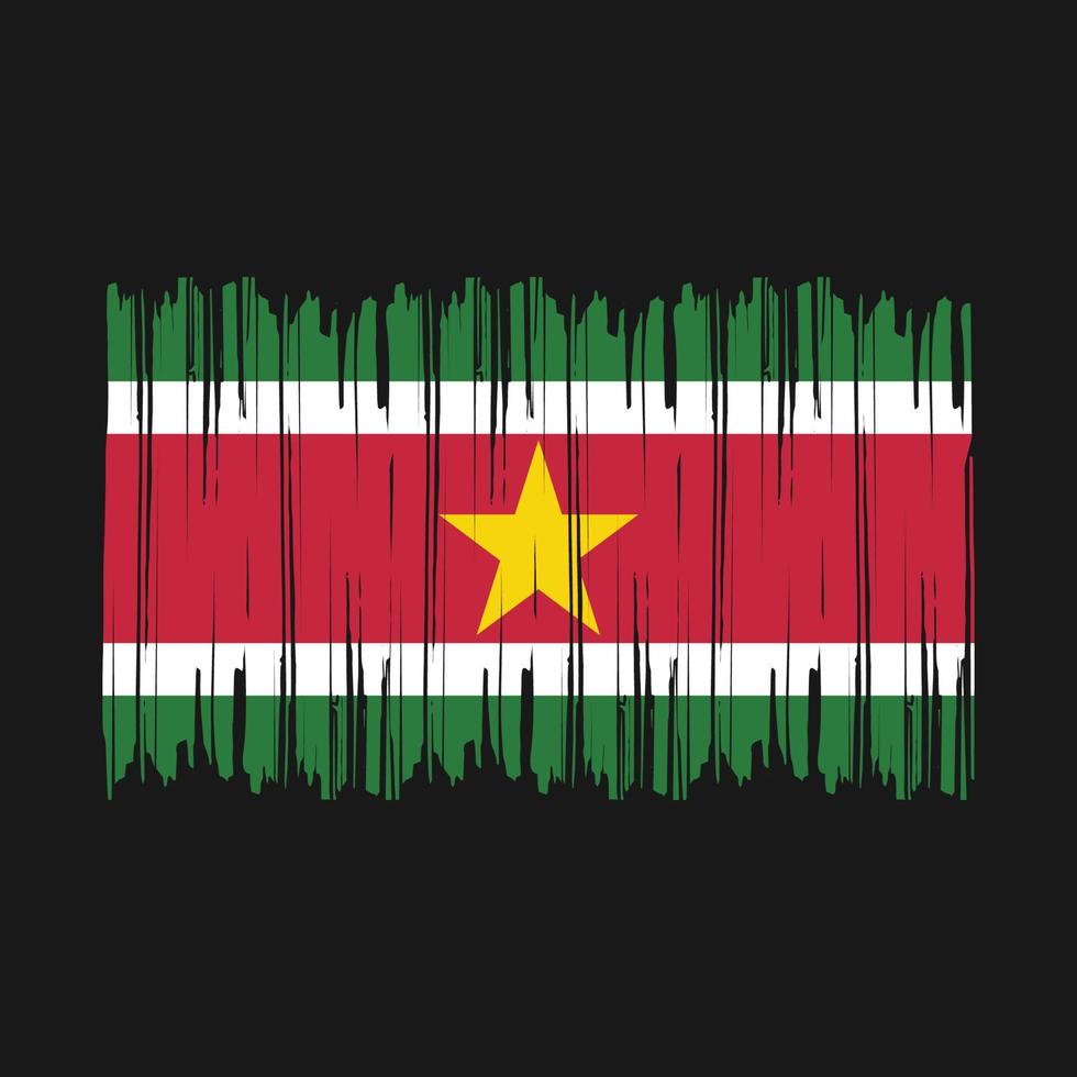 escova de bandeira do suriname vetor