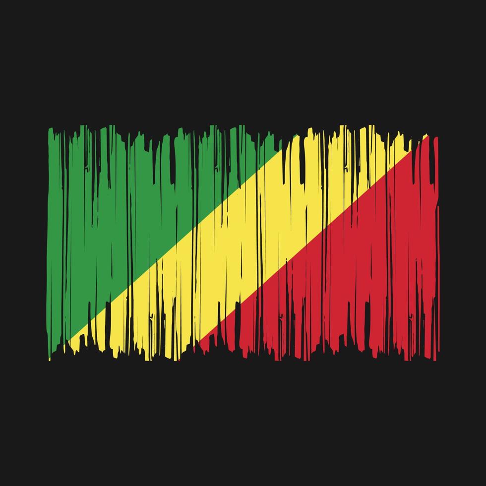 escova da bandeira do congo vetor