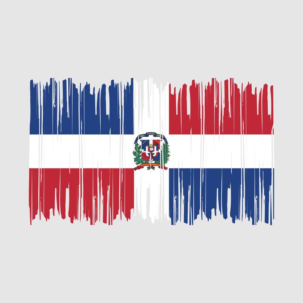 escova de bandeira da república dominicana vetor