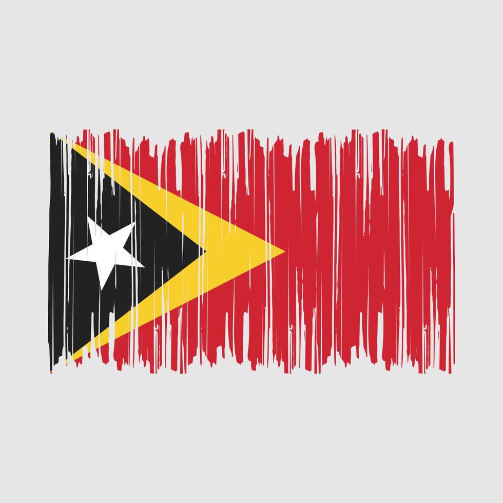 escova de bandeira de timor leste vetor